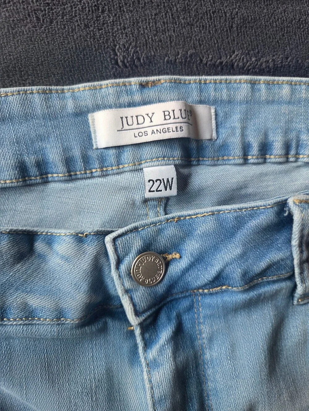 Judy Blue Light Blue Distressed Women’s Jeans - Picture 8 of 12